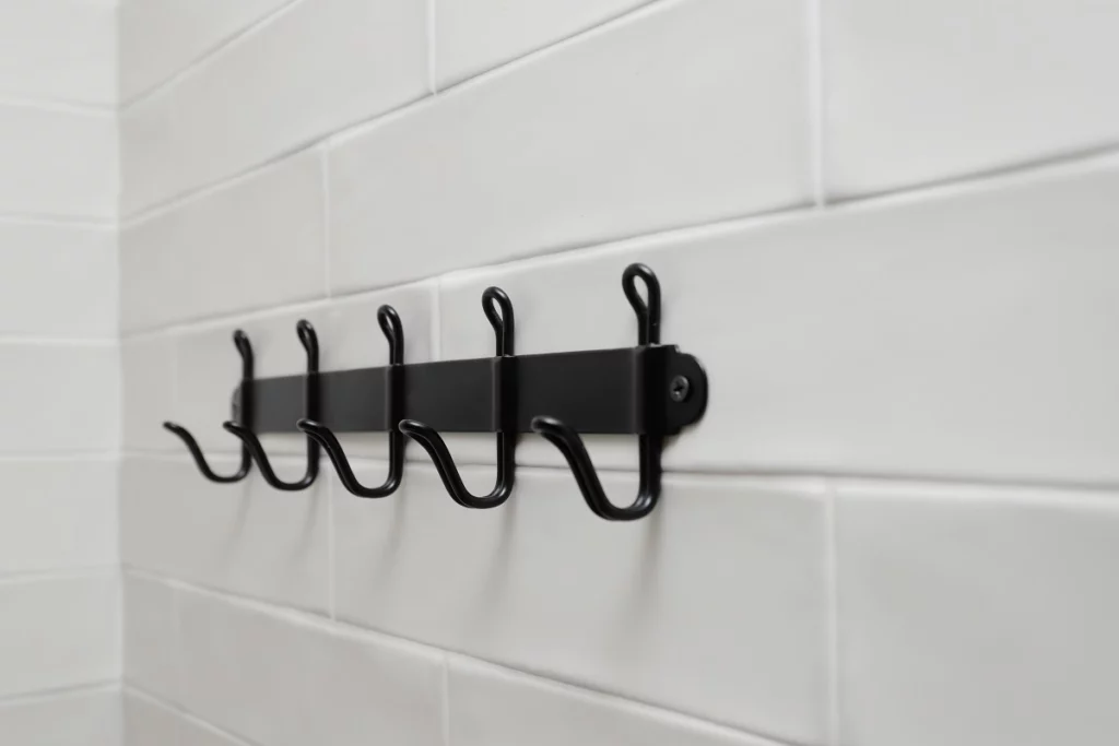 Add Wall Hooks for Bathrobes and Towels
