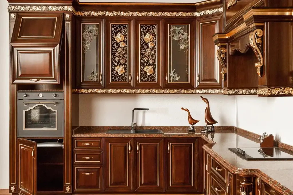 Textured Elegance kitchen cabinet